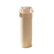 Sleek Glass Travel Bottle with Secure Flip-Top Lid
